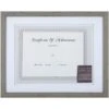 11x14 Matted To 8.5x11 White Linear Frame With White Mat Document Frame