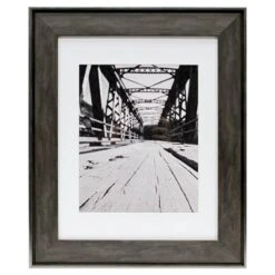 11x14 Matted To 8x10 Poster Wall Frame, Black & Brown