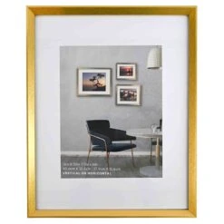 16x20 Matted To 11x14 Wall Frame, Gold