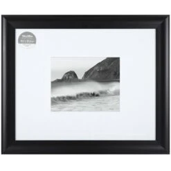 16x20 Matted To 8x10 Scoop Profile With White Mat Wall Frame, Black