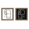 2-Piece Toilet Paper Yes & No Wall Art, 8"