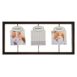 3-Opening Photo Collage With Thankful, Grateful, Blessed Photo Clip, 4"