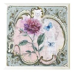 3-Piece Antique Floral Art Wooden Wall Plaques, 8" -Home Decor Store 3 piece antique floral art wooden wall plaques 8 6