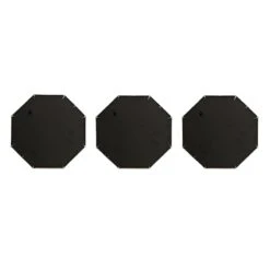 3-Piece Gold Octagon Mirror Set, 10" -Home Decor Store 3 piece gold octagon mirror set 10 5