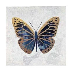 3-Piece Golden Butterfly Canvas Wall Art Set, 6" -Home Decor Store 3 piece golden butterfly canvas wall art set 6 2