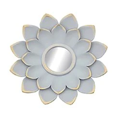 3-Piece Grey Floral Accent Wall Mirror Set -Home Decor Store 3 piece grey floral accent wall mirror set 2