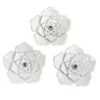 3-Piece Metal Flower Wall Decor, 8x8