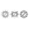 3-Piece Ornate Silver Wall Mirror Set, 10"
