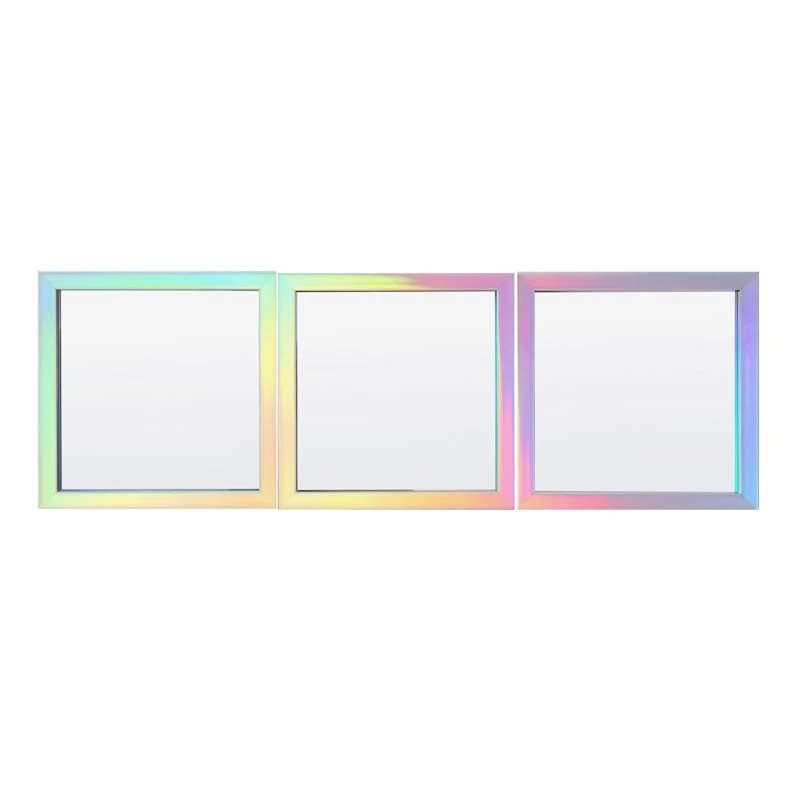 3-Piece Rainbow Framed Wall Mirror Set, 10" 1 3-Piece Rainbow Framed Wall Mirror Set, 10"