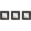3-Piece Silver Distressed Wall Mirror Set, 10"