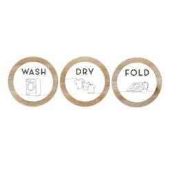 3-Piece Wash Dry Fold Wall Art, 8"