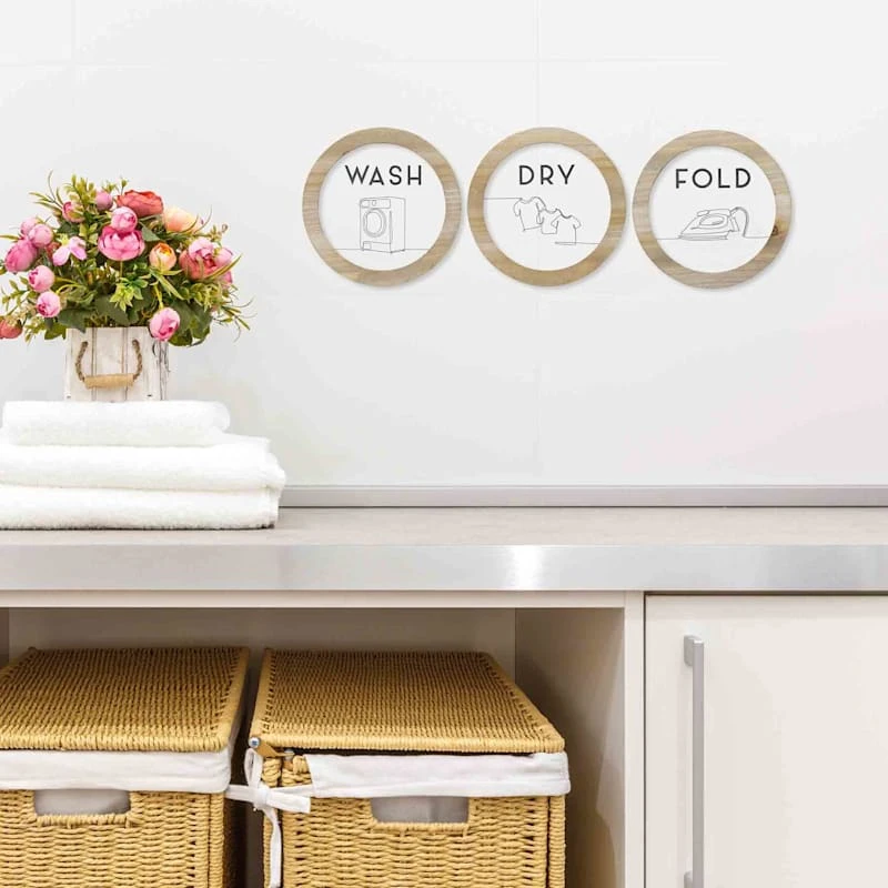 3-Piece Wash Dry Fold Wall Art, 8" 5 3-Piece Wash Dry Fold Wall Art, 8" - Image 5