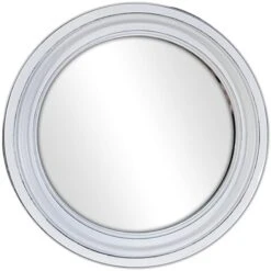 3-Piece Whitewashed Round Wall Mirror Set, 10" -Home Decor Store 3 piece whitewashed round wall mirror set 10 3