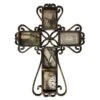 5-Opening Bronze Ornate Antique Cross Collage, 21x27
