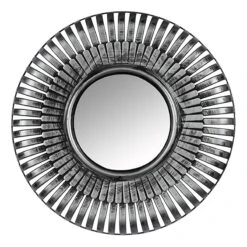 5-Piece Metallic Framed Round Wall Mirror Set, 10" -Home Decor Store 5 piece metallic framed round wall mirror set 10 2