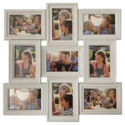 9-Opening White Collage Photo Frame, 21"