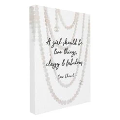 A Girl Should Be Two Things Classy & Fabulous Canvas Wall Art, 12x16