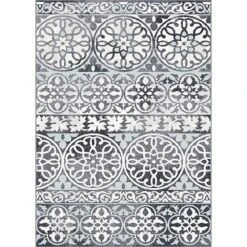 (A332) Fredrika Smoke Woven Area Rug, 5x7