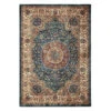 (A365) Mardi Gras Navy Blue Area Rug, 5x8