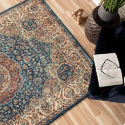 (A365) Mardi Gras Navy Blue Area Rug, 5x8 -Home Decor Store a365 mardi gras navy blue area rug 5x8 5