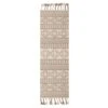 (A469) Found & Fable Arthur Ivory & Grey Runner With Tassels, 2x6