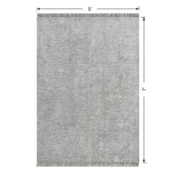 (A484) Crosby St Breton Grey Tufted Area Rug, 5x7 -Home Decor Store a484 crosby st breton grey tufted area rug 5x7 5