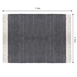 (A497) Crosby St Grey Verve Knotted Woven Area Rug, 5x7 -Home Decor Store a497 crosby st grey verve knotted woven area rug 5x7 4
