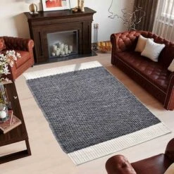 (A497) Crosby St Grey Verve Knotted Woven Area Rug, 5x7 -Home Decor Store a497 crosby st grey verve knotted woven area rug 5x7 5