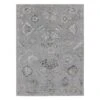 (A504) Found & Fable Fairfield Grey Floral Woven Area Rug, 5x7