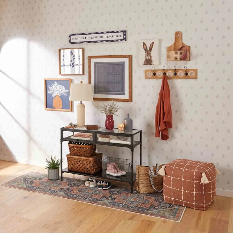 Amelie Coral & Blue Washable Runner, 2x8 3 Amelie Coral & Blue Washable Runner, 2x8 - Image 3