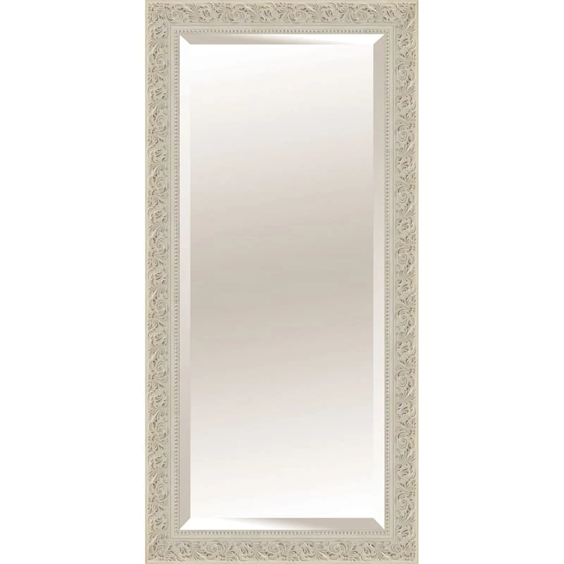 Antique White Solid Wood Floor Mirror, 30x66 1 Antique White Solid Wood Floor Mirror, 30x66