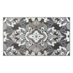 Arrington Grey & White Medallion High-Low Accent Rug, 2x4