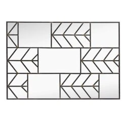 Arrow Black Metal Wall Mirror, 45x32