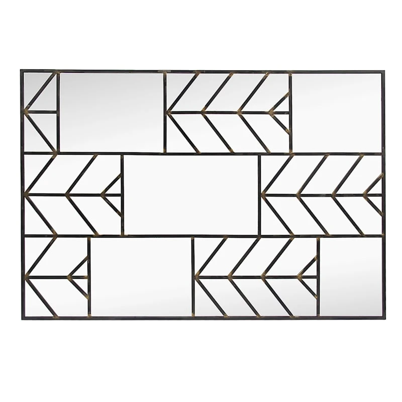 Arrow Black Metal Wall Mirror, 45x32 1 Arrow Black Metal Wall Mirror, 45x32