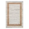 (B312) Henning Hand Woven Cotton & Jute Ivory Chindi Area Rug, 8x10