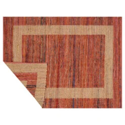 (B314) Henning Hand Woven Cotton Blend Red Chindi Area Rug, 5x7 -Home Decor Store b314 henning hand woven cotton blend red chindi area rug 5x7 5