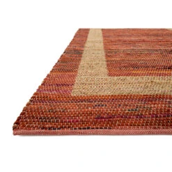(B314) Henning Hand Woven Cotton Blend Red Chindi Area Rug, 5x7 -Home Decor Store b314 henning hand woven cotton blend red chindi area rug 5x7 6