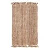 (B485) Honeybloom Jute Boucle Fringe Area Rug, 7x10