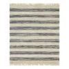 (B497) Honeybloom Hazel Natural & Navy Striped Hand Woven Jute Area Rug, 8x10