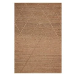 (B661) Goldie Jute Diamond Design Area Rug, 8x10