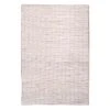 (B678) Jute Ivory Cotton Area Rug, 5x7