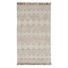 (B690) St. Marco Ivory Flatweave Diamond Design Runner, 2x7