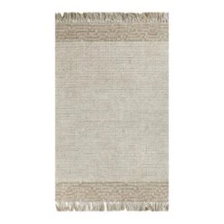 (B693) Found & Fable Kent Ivory Jute Accent Rug, 3x5