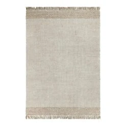 (B693) Found & Fable Kent Ivory Jute Area Rug, 5x7