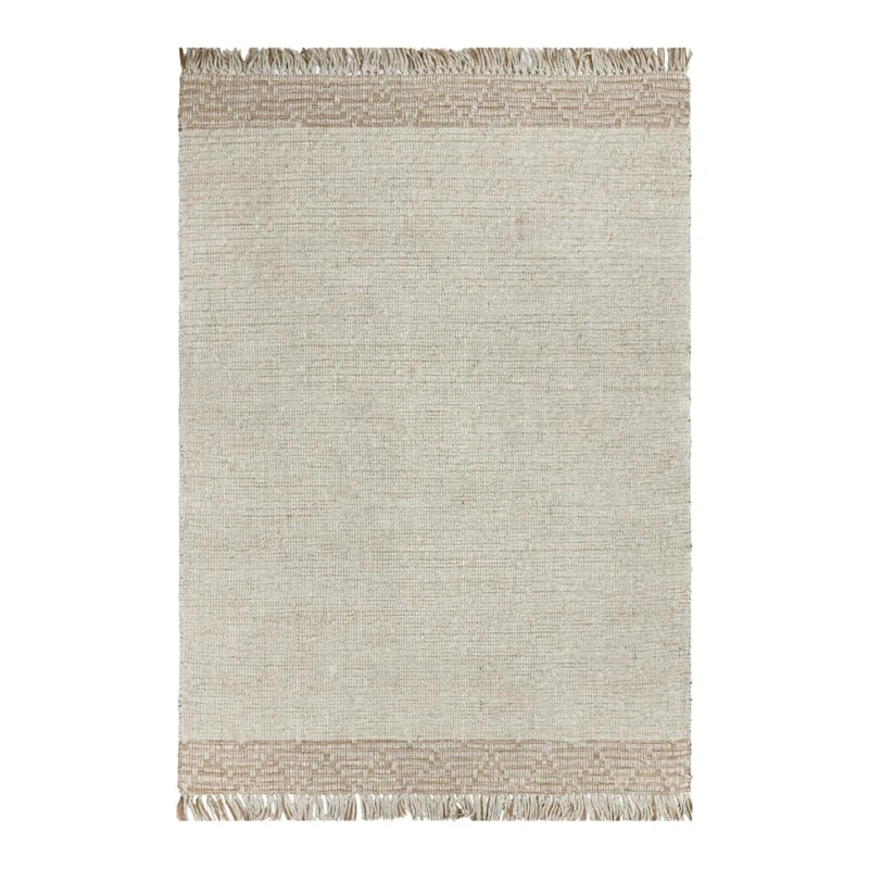 (B693) Found & Fable Kent Ivory Jute Area Rug, 5x7 1 (B693) Found & Fable Kent Ivory Jute Area Rug, 5x7
