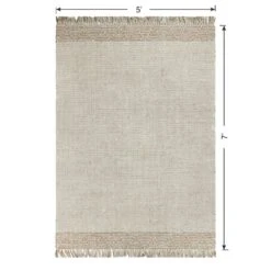 (B693) Found & Fable Kent Ivory Jute Area Rug, 5x7 14 (B693) Found & Fable Kent Ivory Jute Area Rug, 5x7 -Home Decor Store b693 found fable kent ivory jute area rug 5x7 7