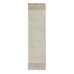 (B693) Found & Fable Kent Ivory Jute Runner, 2x7