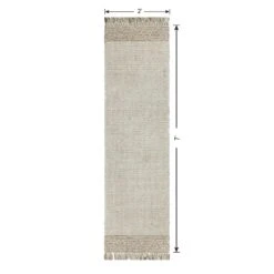 (B693) Found & Fable Kent Ivory Jute Runner, 2x7 -Home Decor Store b693 found fable kent ivory jute runner 2x7 5