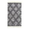 (B709) Found & Fable Goa Black Diamond Design Accent Rug, 3x5
