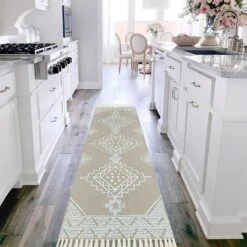 (B710) Found & Fable Goa Tan Medallion Runner, 2x6 -Home Decor Store b710 found fable goa tan medallion runner 2x6 6